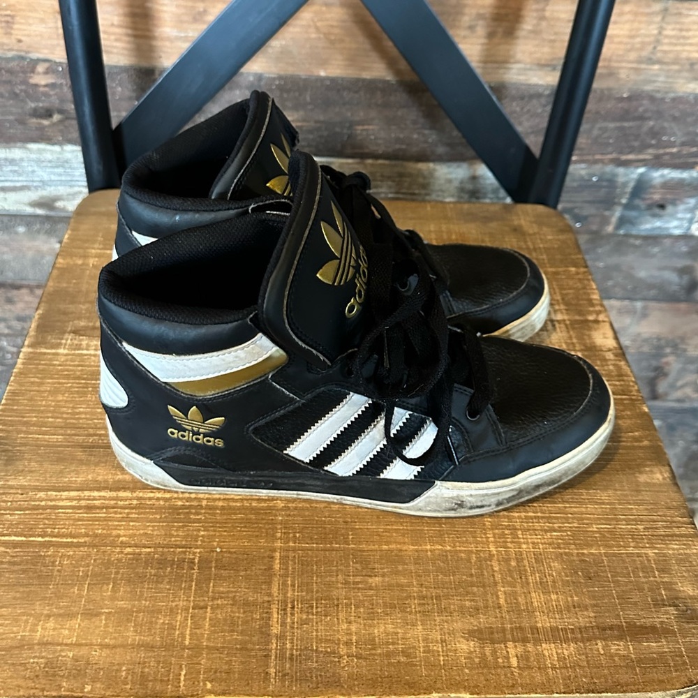 adidas Originals Hard Court High J Black Gold - Men’s Size 8
